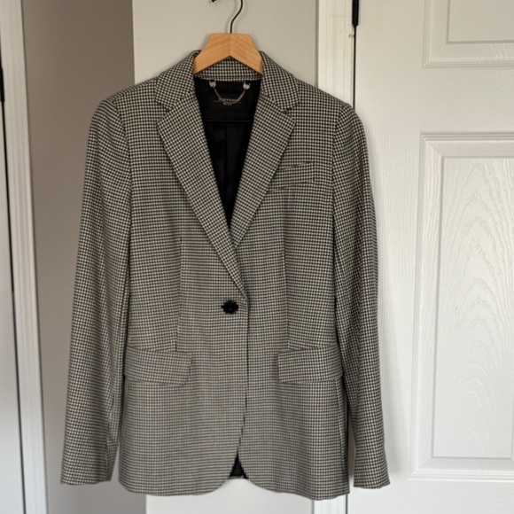 MaxMara Jackets & Blazers - MaxMara Black and White Checkered Blazer